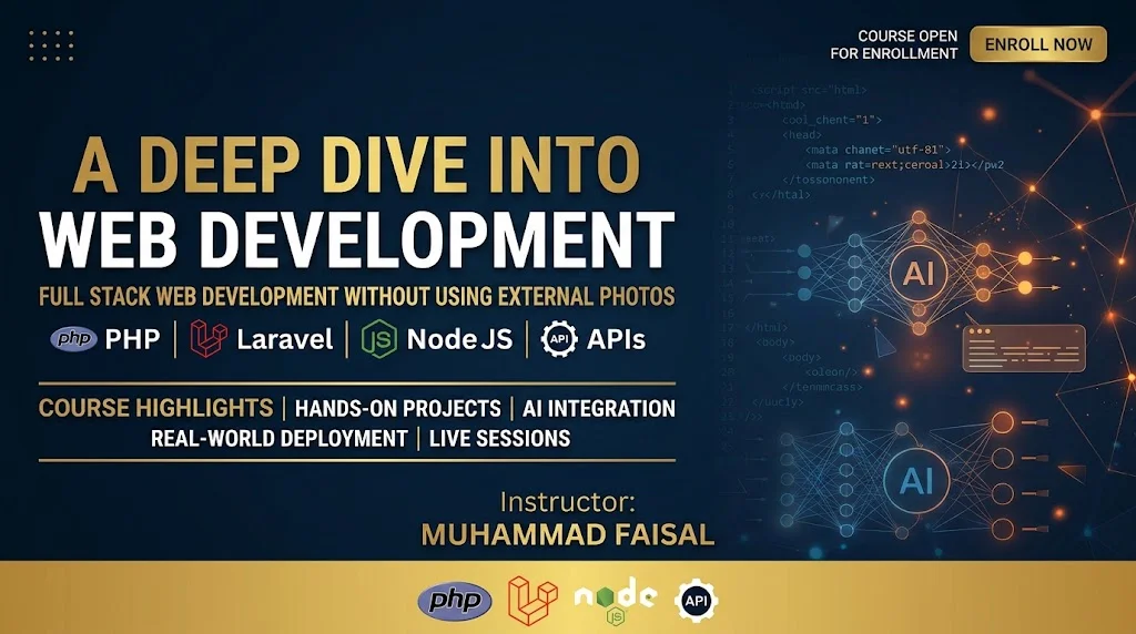 Master Web Development with AI | Full Stack Web Development with Deployment | Backend (PHP , NodeJS) | Frontend | APIs | System Design (1M/sec) | Web Security